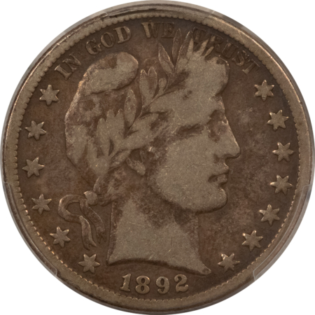 Barber Halves 1892-S BARBER HALF DOLLAR – PCGS VG-10