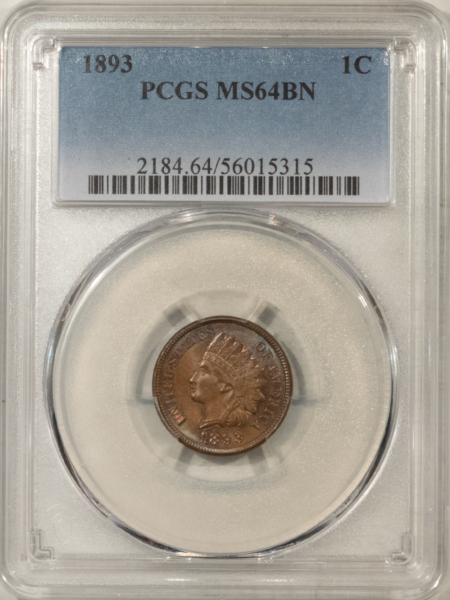 Indian 1893 INDIAN CENT – PCGS MS-64 BN