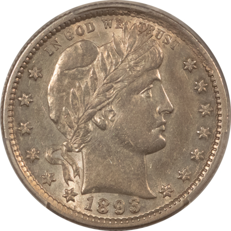 Barber Quarters 1893-S BARBER QUARTER – PCGS AU-53, TOUGH