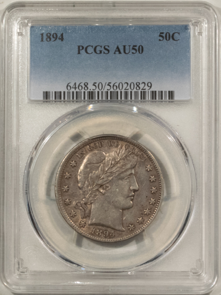 Barber Halves 1894 BARBER HALF DOLLAR – PCGS AU-50