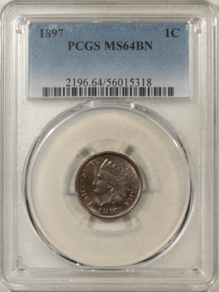 Indian 1897 INDIAN CENT – PCGS MS-64 BN