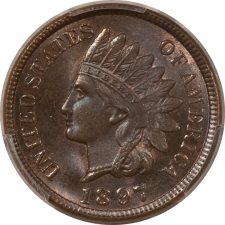 Indian 1897 INDIAN CENT – PCGS MS-64 BN