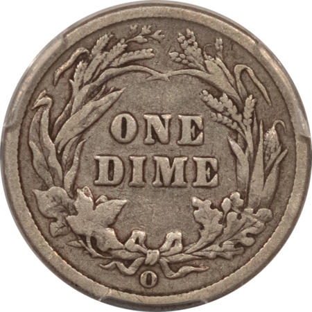 Barber Dimes 1897-O BARBER DIME – PCGS F-15, KEY!
