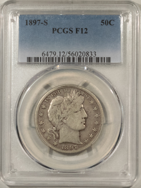 Barber Halves 1897-S BARBER HALF DOLLAR – PCGS F-12