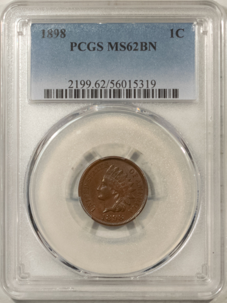 Indian 1898 INDIAN CENT – PCGS MS-62 BN