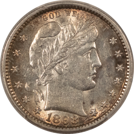 Barber Quarters 1898-S BARBER QUARTER – PCGS AU-55, LUSTROUS & TOUGH!