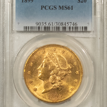 $20 1899 $20 LIBERTY GOLD DOUBLE EAGLE – PCGS MS-61