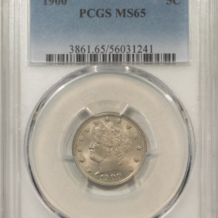Liberty Nickels 1900 LIBERTY NICKEL – PCGS MS-65, GEM, CREAMY LUSTER!