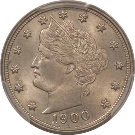 Liberty Nickels 1900 LIBERTY NICKEL – PCGS MS-65, GEM, CREAMY LUSTER!