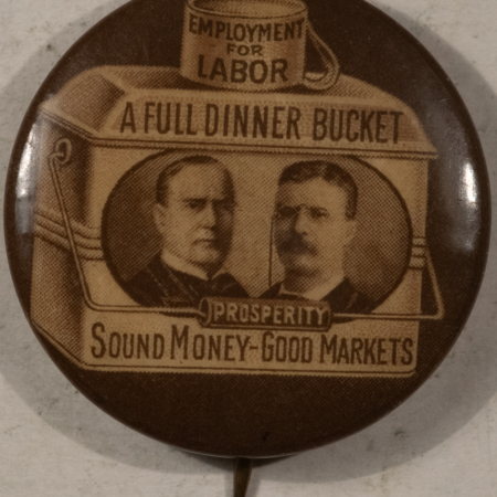 New Store Items 1900 MCKINLEY-ROOSEVELT CLASSIC 1 1/4″ FULL DINNER BUCKET JUGATE-NR MINT, NEAT!