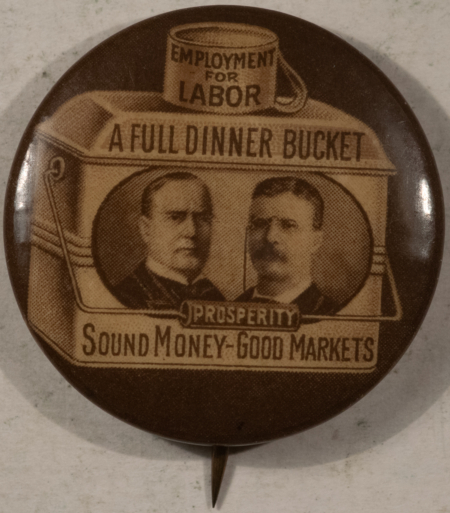 New Store Items 1900 MCKINLEY-ROOSEVELT CLASSIC 1 1/4″ FULL DINNER BUCKET JUGATE-NR MINT, NEAT!
