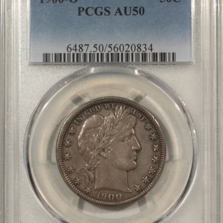 Barber Halves 1900-O BARBER HALF DOLLAR – PCGS AU-50