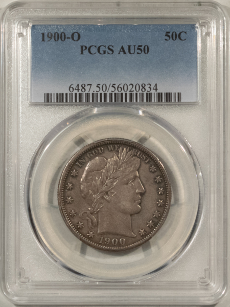 Barber Halves 1900-O BARBER HALF DOLLAR – PCGS AU-50
