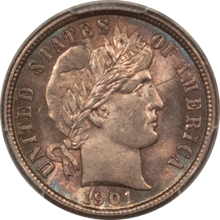 Barber Dimes 1901 BARBER DIME – PCGS MS-64, LUSTROUS & ATTRACTIVE