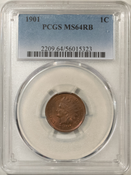 Indian 1901 INDIAN CENT – PCGS MS-64 RB
