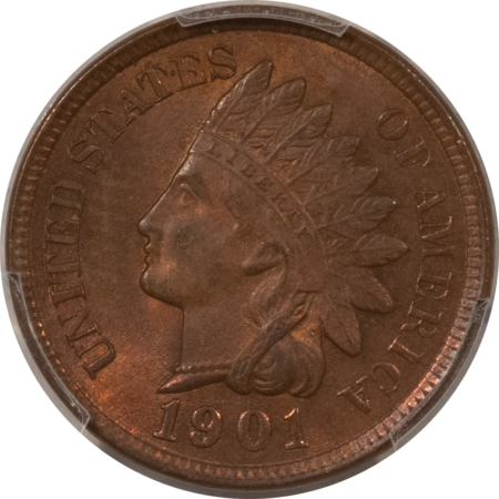 Indian 1901 INDIAN CENT – PCGS MS-64 RB
