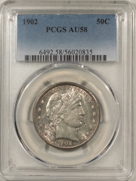 Barber Halves 1902 BARBER HALF DOLLAR – PCGS AU-58