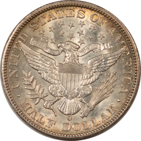 Barber Halves 1902-O BARBER HALF DOLLAR – UNCIRCULATED, W/ OBVERSE ALBUM SLIDE LINES, TOUGH!