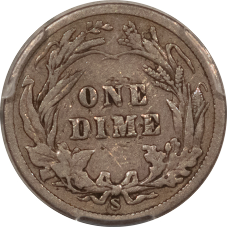 Barber Dimes 1903-S BARBER DIME – PCGS GENUINE, DAMAGE-F DETAIL! WAS PREVIOUSLY GRADED