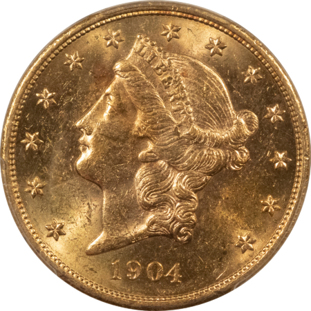 $20 1904 $20 LIBERTY GOLD DOUBLE EAGLE – PCGS MS-61