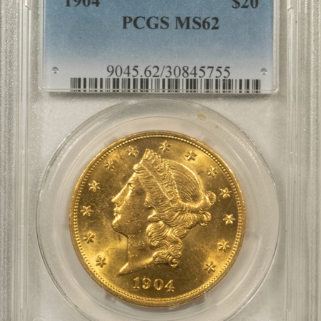 $20 1904 $20 LIBERTY GOLD DOUBLE EAGLE – PCGS MS-62
