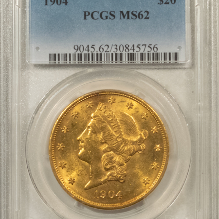 $20 1904 $20 LIBERTY GOLD DOUBLE EAGLE – PCGS MS-62