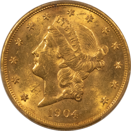 $20 1904 $20 LIBERTY GOLD DOUBLE EAGLE – PCGS MS-62