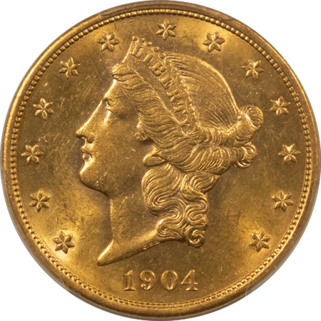 $20 1904 $20 LIBERTY GOLD DOUBLE EAGLE – PCGS MS-62