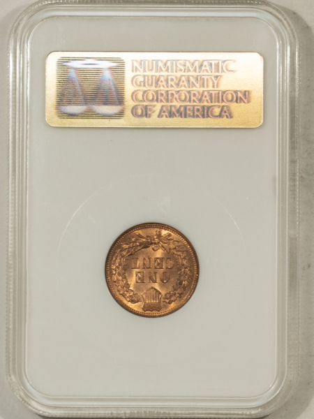 Indian 1905 INDIAN CENT – NGC MS-65 RB, NEARLY RED, FATTIE HOLDER!