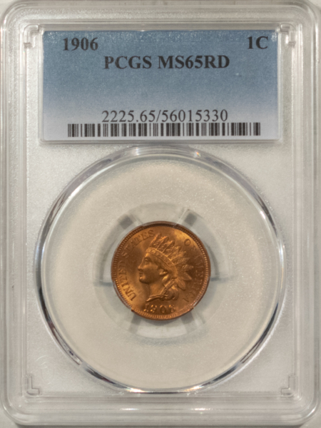 Indian 1906 INDIAN CENT – PCGS MS-65 RD, RED GEM!