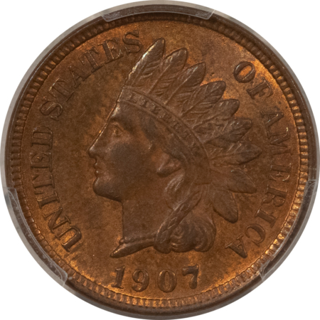 Indian 1907 INDIAN CENT – PCGS MS-63 BN, PREMIUM QUALITY!