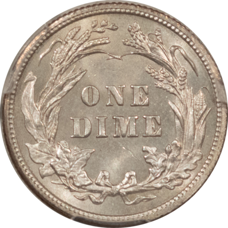Barber Dimes 1908 BARBER DIME – PCGS MS-64, FRESH WHITE