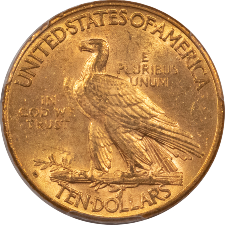$10 1908-D W/ MOTTO $10 INDIAN GOLD, PCGS MS-62; ORIGINAL & UNMOLESTED BETTER DATE!