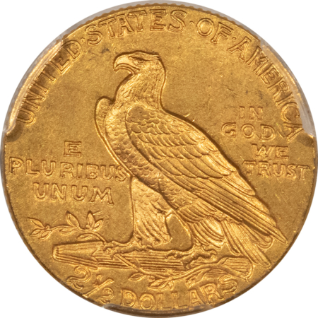 $2.50 1909 $2.50 INDIAN GOLD QUARTER EAGLE – PCGS MS-63, CHOICE TOUGHER DATE!
