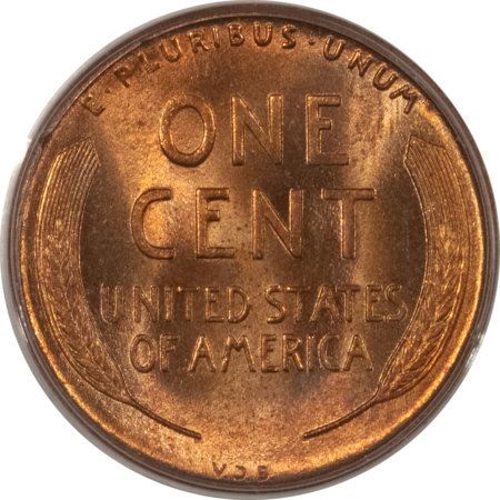 Lincoln Cents (Wheat) 1909-VDB LINCOLN CENT – PCGS MS-66 RD, OLD GREEN HOLDER & PREMIUM QUALITY!