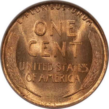 Lincoln Cents (Wheat) 1909-VDB LINCOLN CENT – PCGS MS-66 RD, OLD GREEN HOLDER & PREMIUM QUALITY!