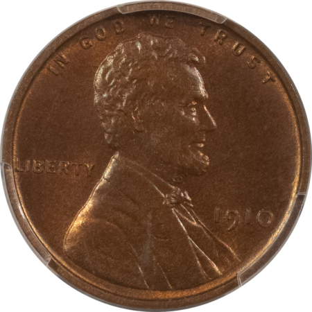 Lincoln Cents (Wheat) 1910 MATTE PROOF LINCOLN CENT – PCGS PR-64+ RB, REALLY PRETTY & PQ! LOOKS GEM!