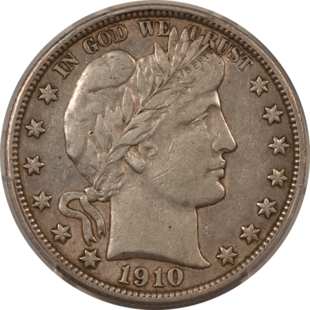 Barber Halves 1910 BARBER HALF DOLLAR – PCGS VF-35, SCARCE!
