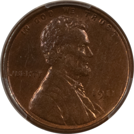Lincoln Cents (Wheat) 1911-S LINCOLN CENT – PCGS MS-62 BN, LOOKS CHOICE & PREMIUM QUALITY!