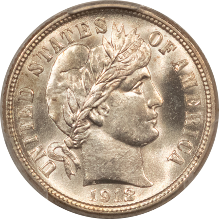 Barber Dimes 1912 BARBER DIME – PCGS MS-63, FROSTY WHITE & PREMIUM QUALITY!