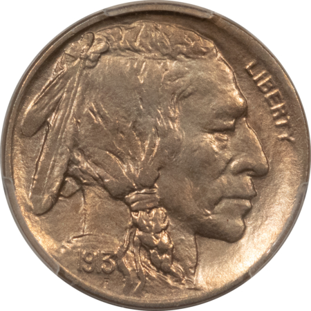 Buffalo Nickels 1913-D BUFFALO NICKEL TYPE 1 – PCGS MS-64, LOOKS GEM & PREMIUM QUALITY!