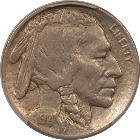 Buffalo Nickels 1914-D BUFFALO NICKEL – PCGS AU-50, NICE AND SMOOTH!