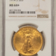 $20 1915-S $20 ST GAUDENS GOLD DOUBLE EAGLE – NGC MS-64