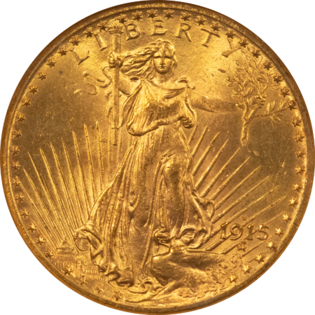 $20 1915-S $20 ST GAUDENS GOLD DOUBLE EAGLE – NGC MS-64