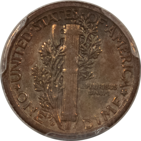 Dimes KEY 1916-D MERCURY DIME, PCGS VF-25, DEEP OLD ALBUM TONING W/ STRONG DETAILS!