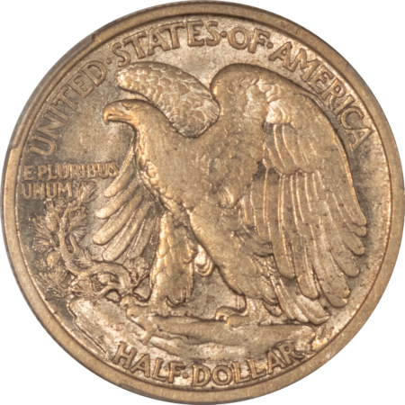 Half Dollars 1917-D OBVERSE WALKING LIBERTY HALF DOLLAR – PCGS AU-53