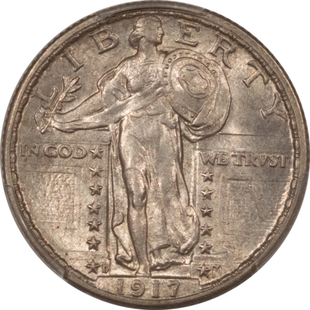 New Certified Coins 1917-D STANDING LIBERTY QUARTER, TYPE II – PCGS MS-63, ORIGINAL LUSTROUS