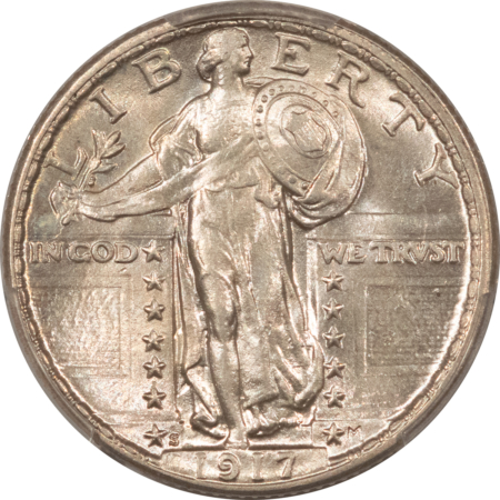 New Certified Coins 1917-S STANDING LIBERTY QUARTER, TYPE II – PCGS MS-62, CREAMY WHITE