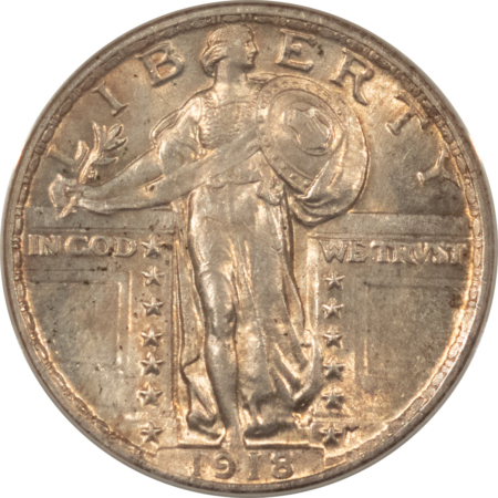 New Certified Coins 1918 STANDING LIBERTY QUARTER – ANACS AU-58, ORIGINAL, LOOKS UNC!
