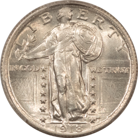 New Certified Coins 1918 STANDING LIBERTY QUARTER – PCGS MS-63, FRESH WHITE & CHOICE!